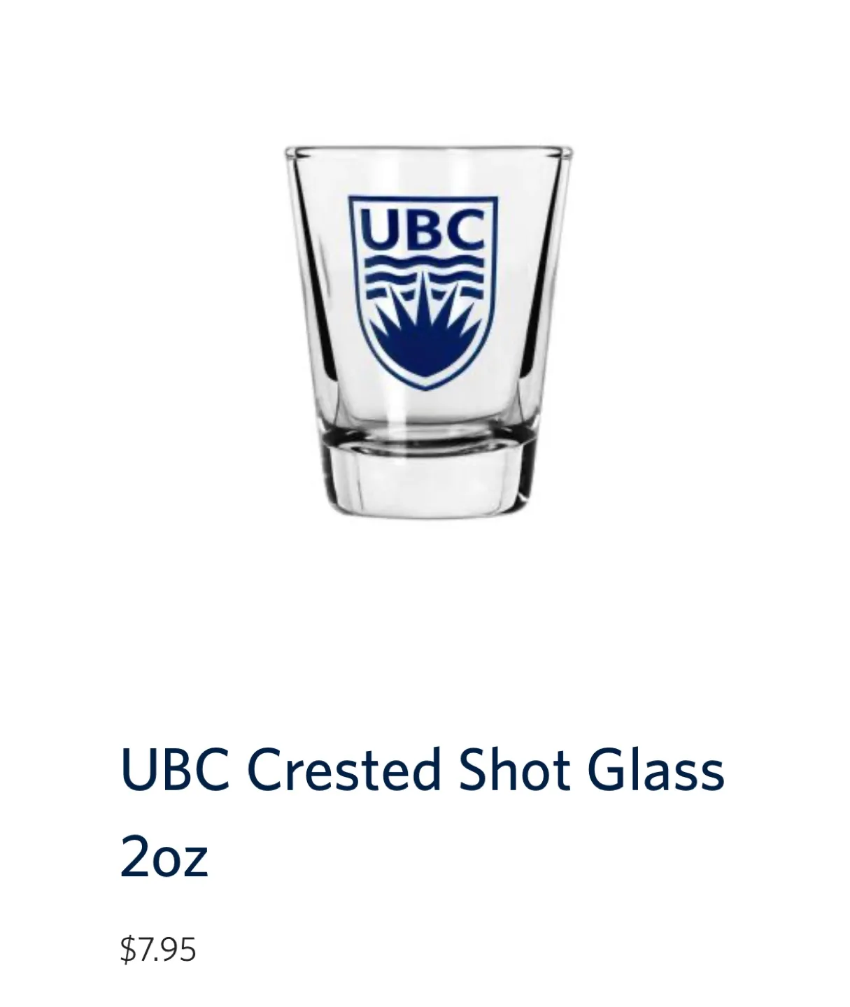 UBC Shot Glass thumbnail