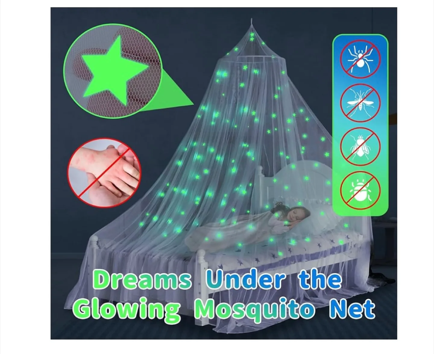 Starry Night Canopy Mosquito Net image indicator(2)