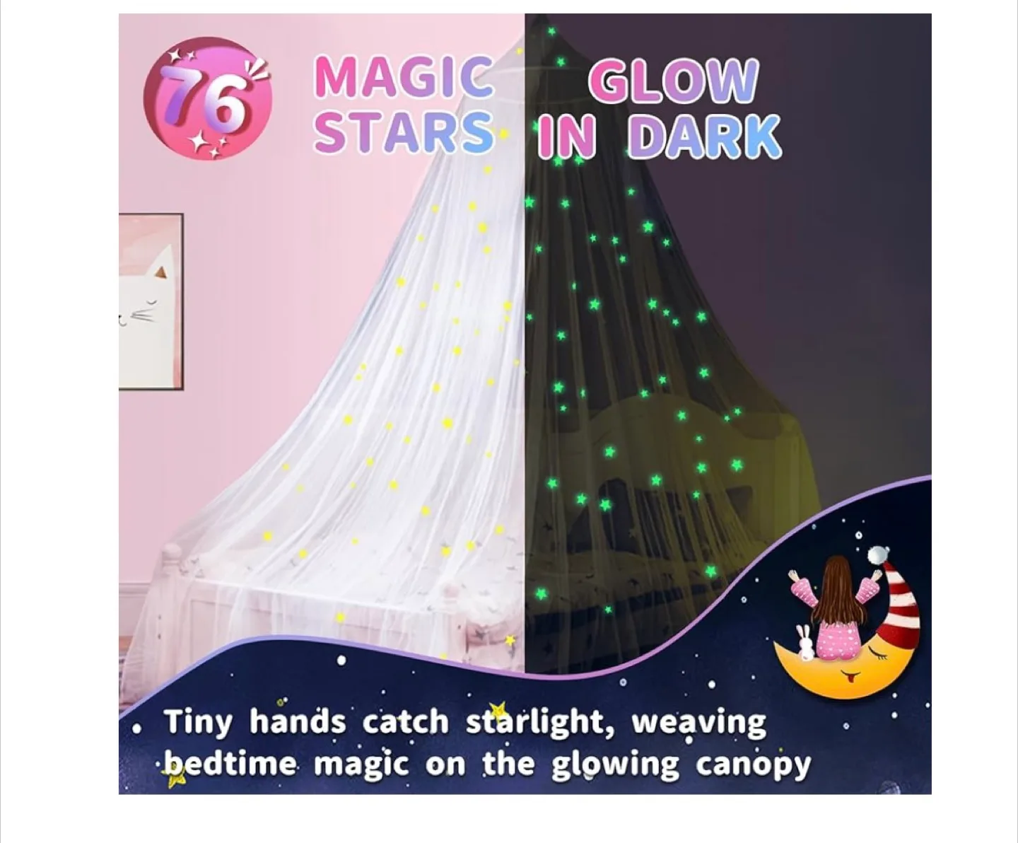 Starry Night Canopy Mosquito Net image indicator(3)