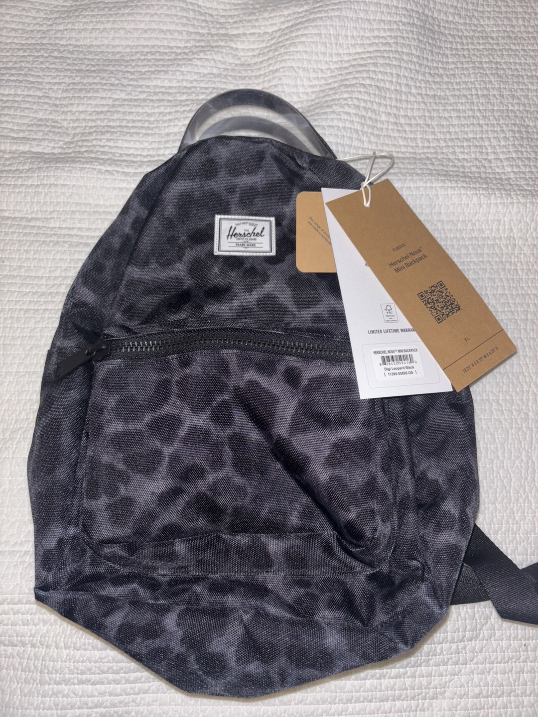Brand New Herschel Nova Mini Backpack – Digi Leopard Black