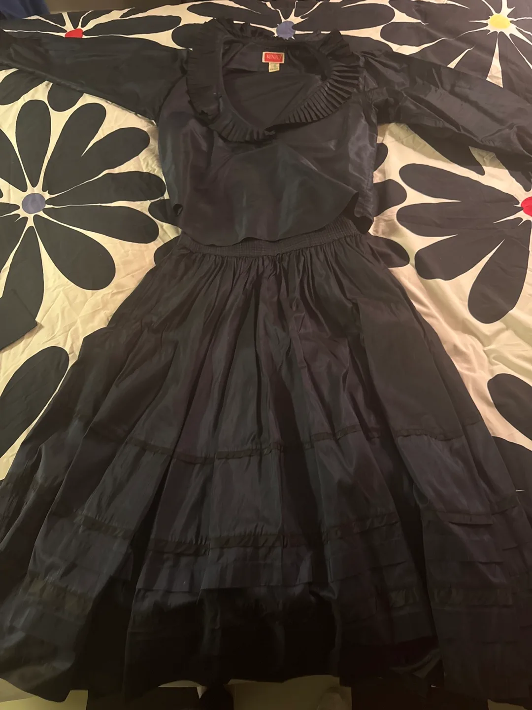 Vintage Kenzo 2-Piece Navy Dress thumbnail