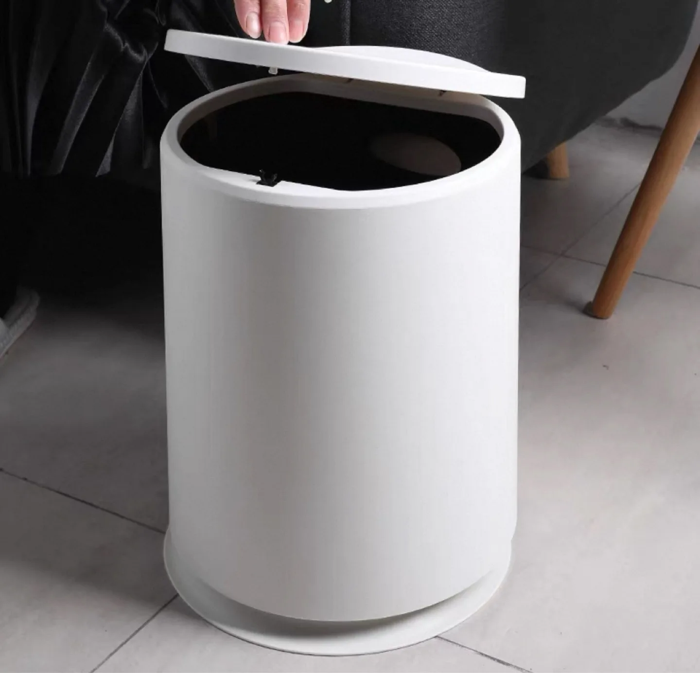 🔥 10L Press-Top Trash Can – Compact, Quiet, and Convenient ✨ thumbnail