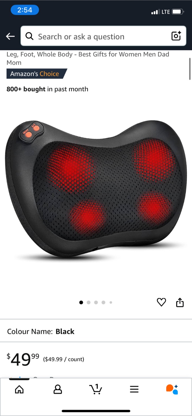 Black Massage Pillow