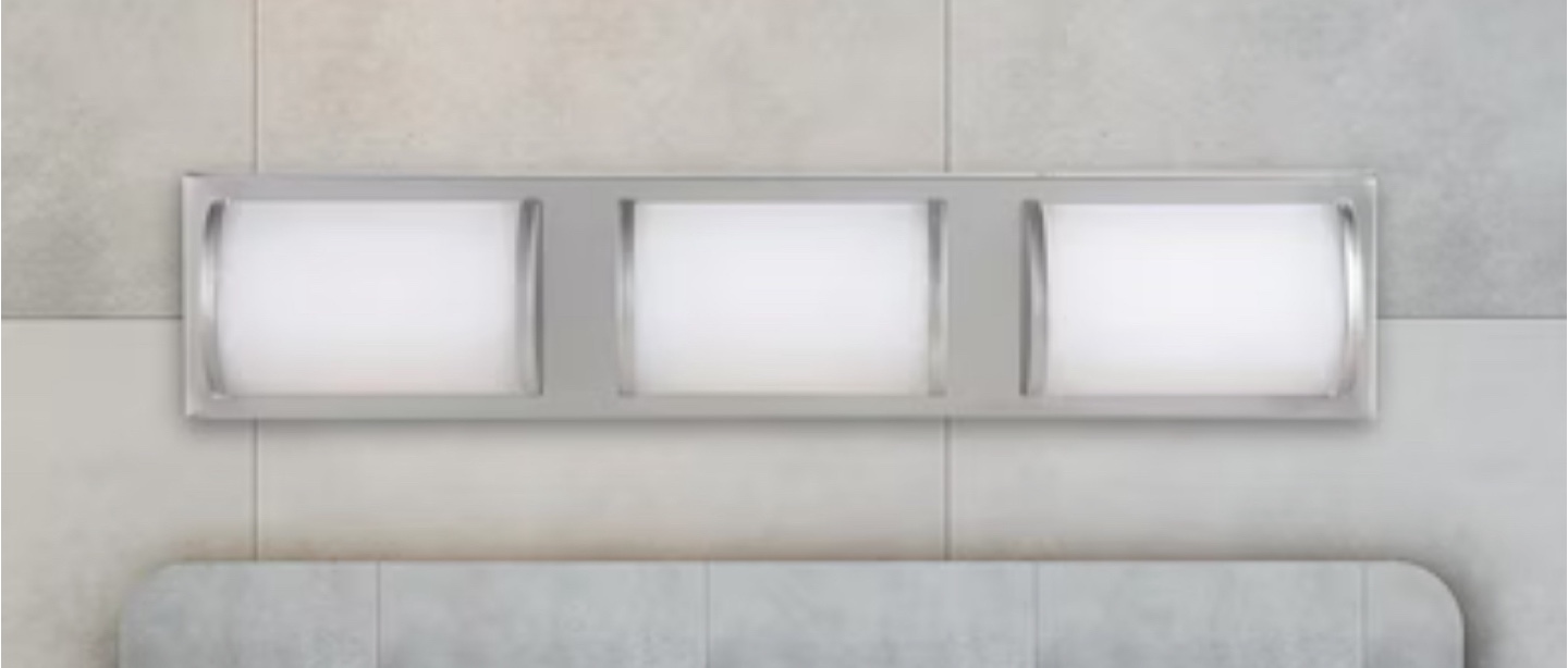 New Kinsley 22-in 3 -Light Brushed Nickel Integrated LED