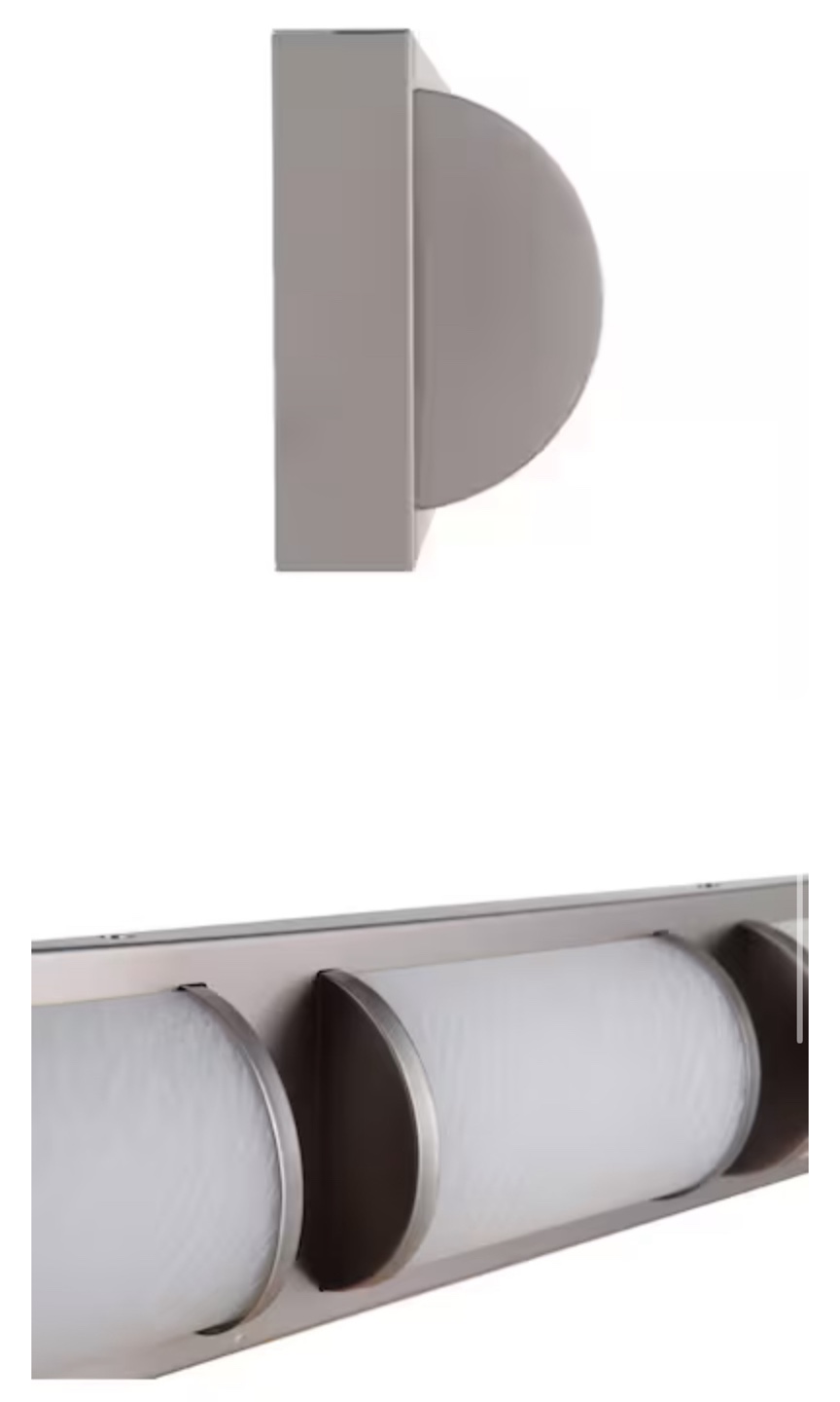 New Kinsley 22-in 3 -Light Brushed Nickel Integrated LED - photo 3