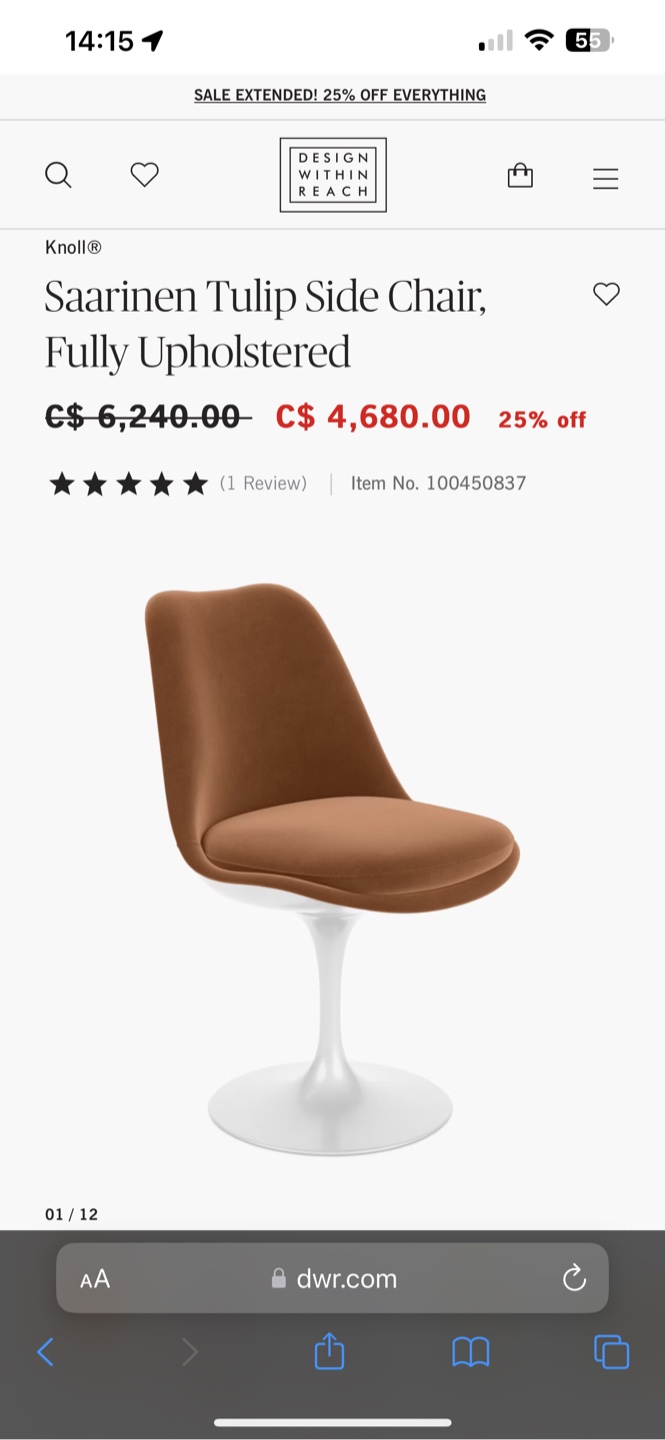 Knoll Saarinen Tulip Side Chair - photo 3
