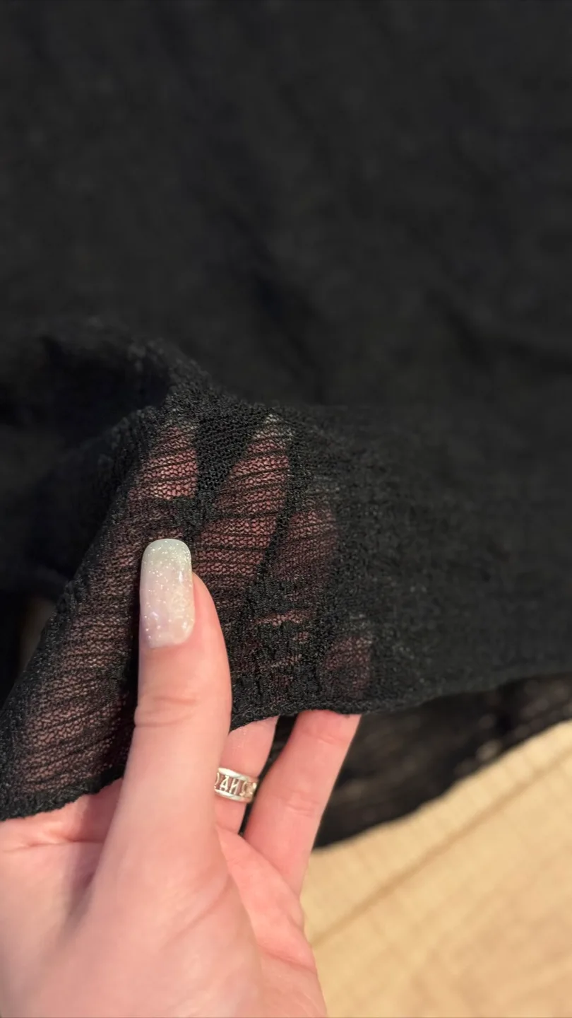 Black semi-sheer sweater image indicator(2)
