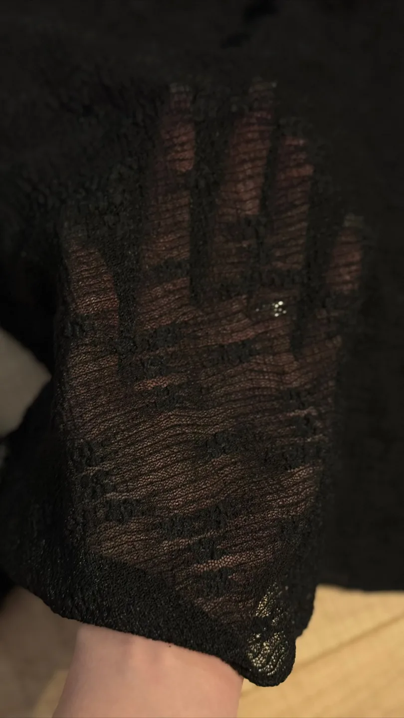 Black semi-sheer sweater image indicator(3)