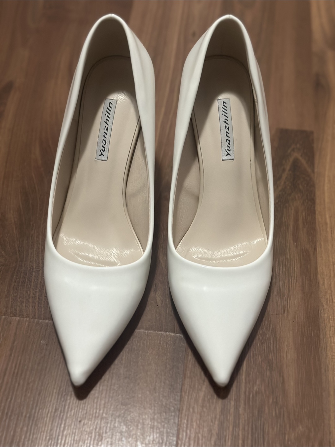 White Pointed-Toe Heels - photo 2