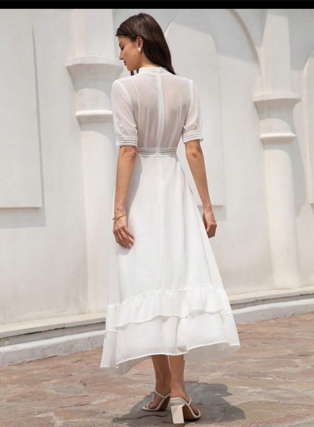 White midi dress - photo 2