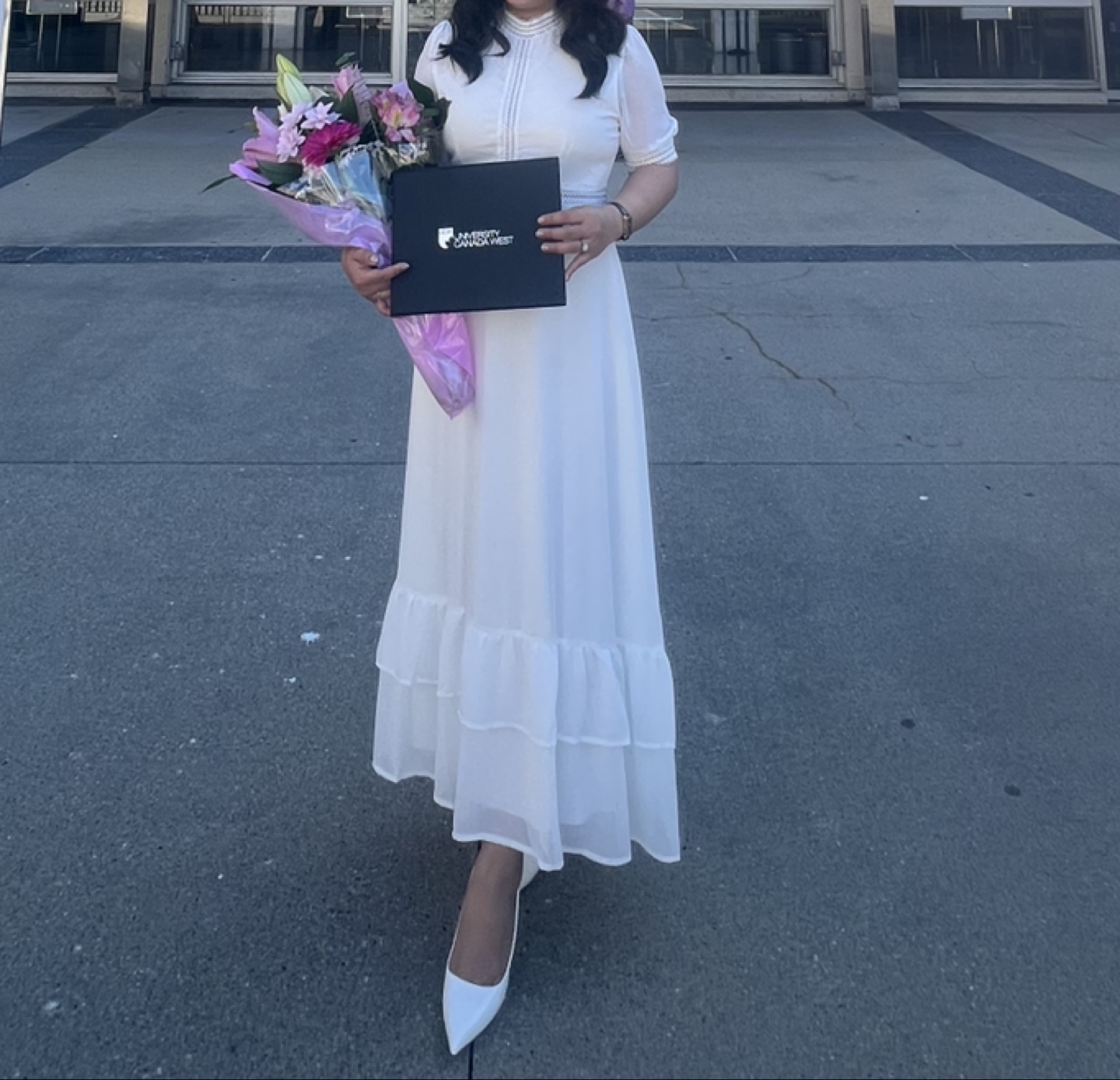 White midi dress - photo 3