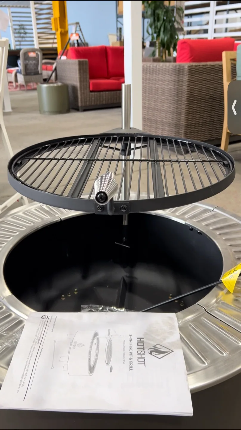 HOTSHOT 2-in-1 Smokeless Fire Pit + Grill Large Size – Brand New image indicator(2)