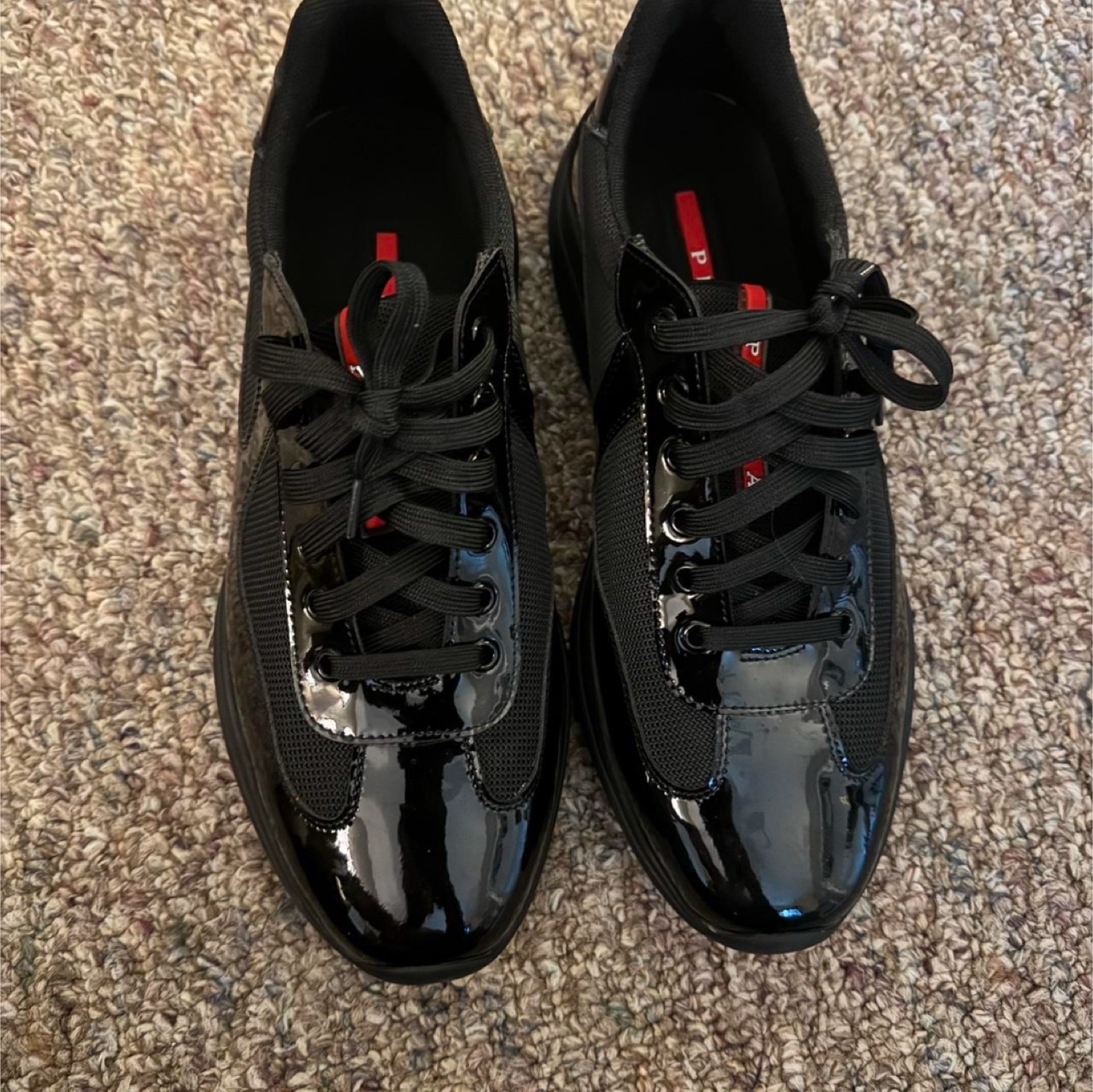 Black Patent Leather Sneakers