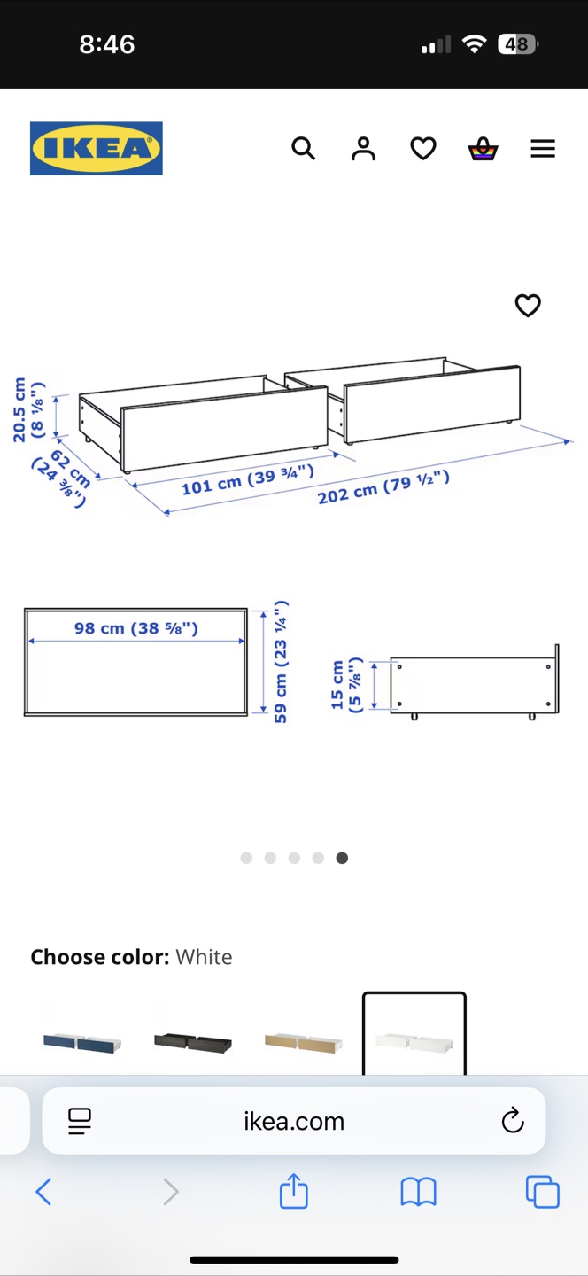 IKEA Malm Underbed Storage Drawers - photo 3