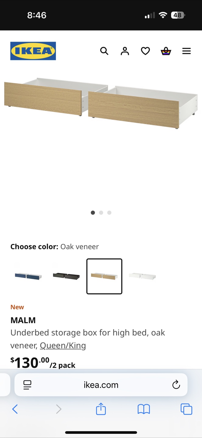 IKEA Malm Underbed Storage Drawers - photo 4