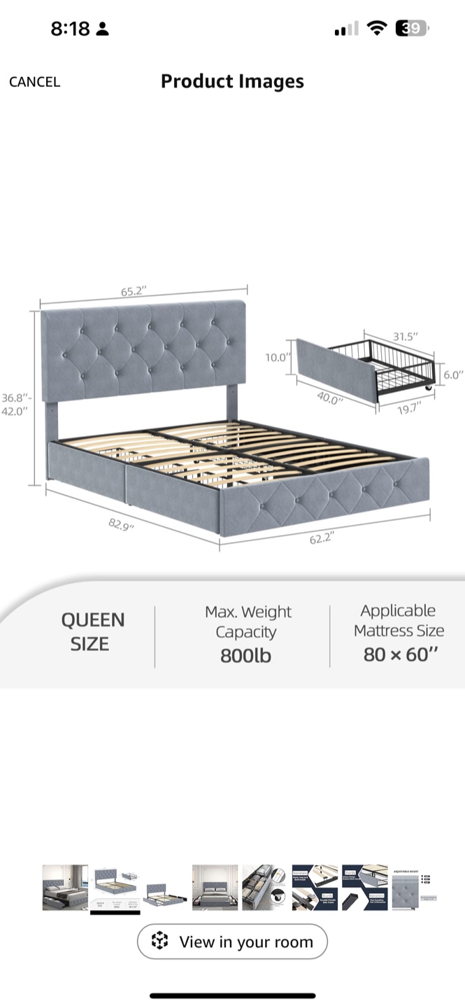 Queen Size Bed Frame - photo 4