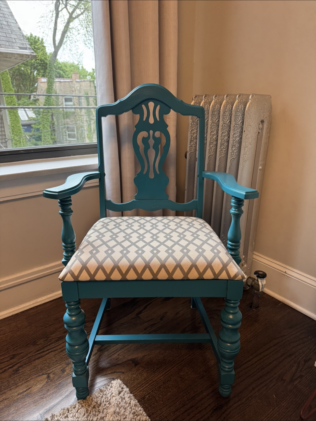 Vintage Turquoise Armchair