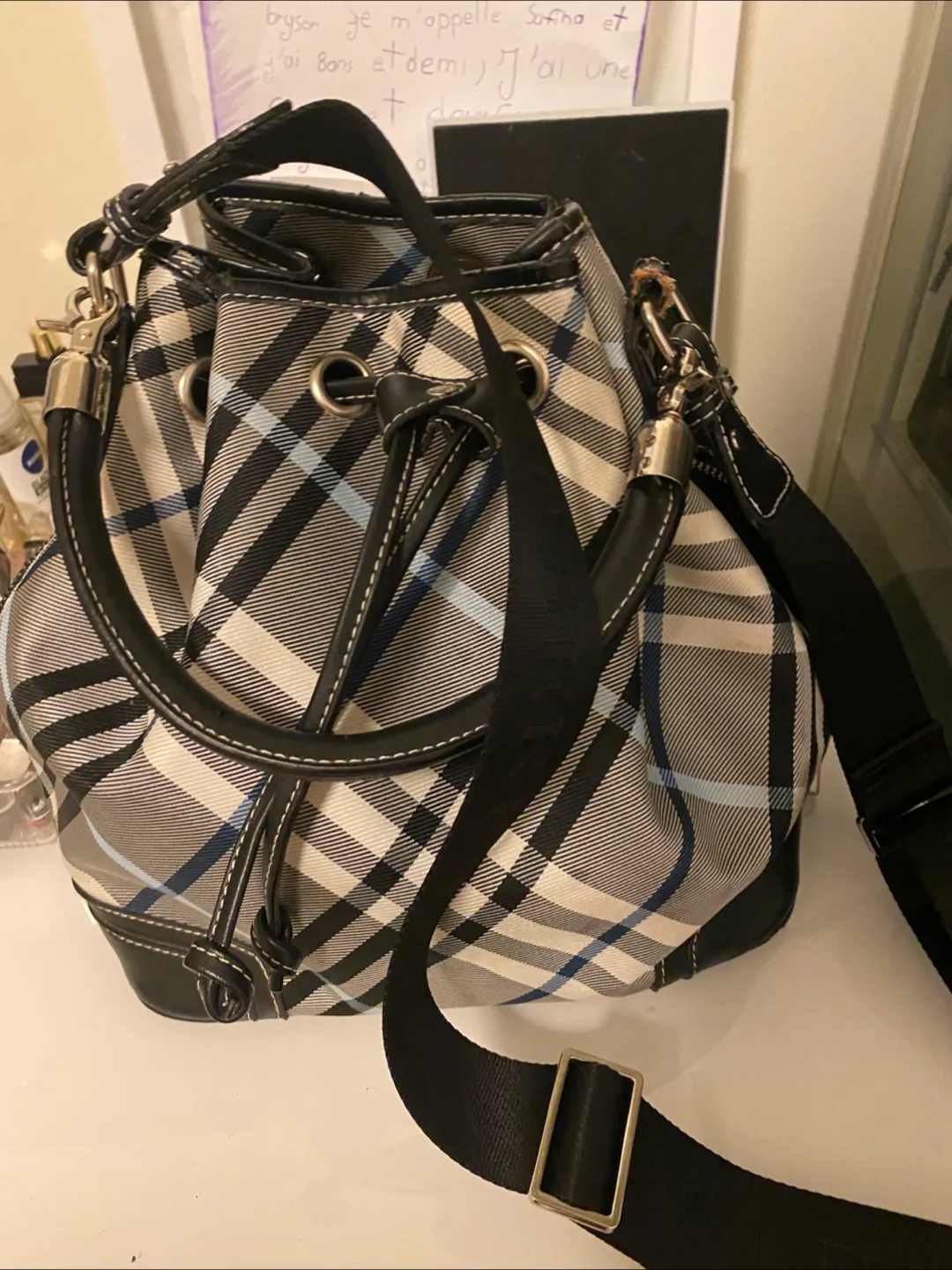 Burberry Blue Label  Checkered vintage  bucket bag thumbnail