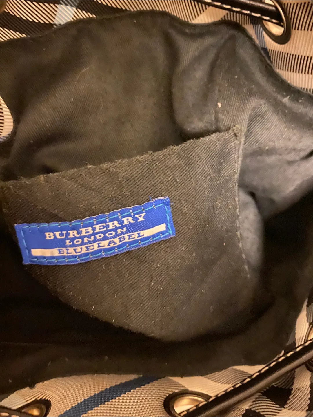 Burberry Blue Label  Checkered vintage  bucket bag image indicator(10)