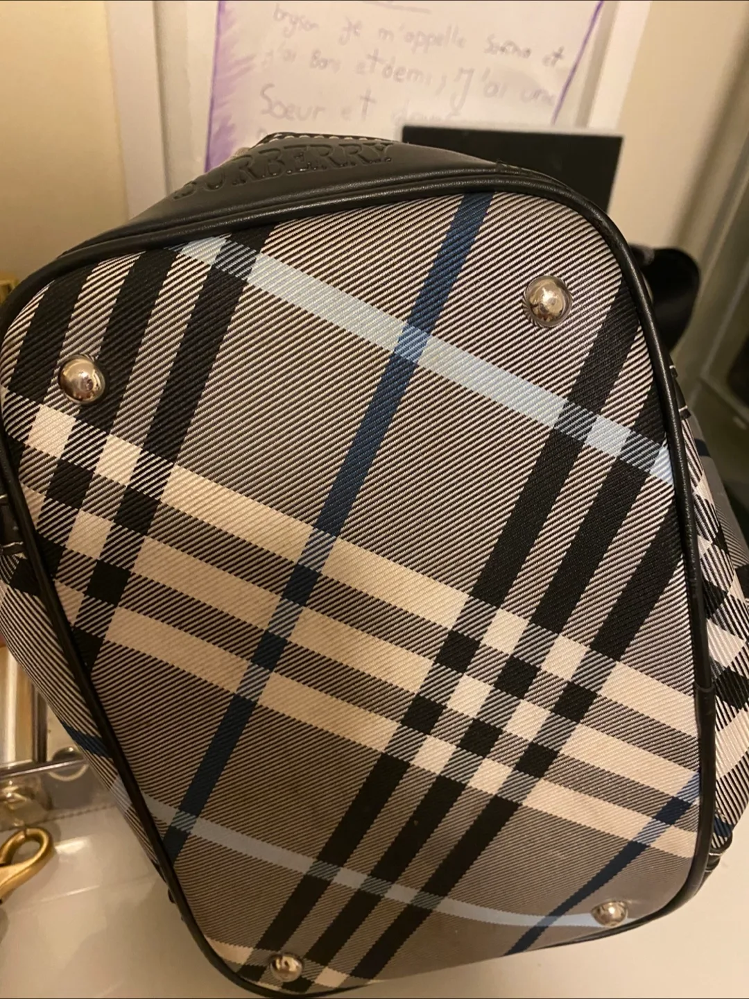 Burberry Blue Label  Checkered vintage  bucket bag image indicator(7)