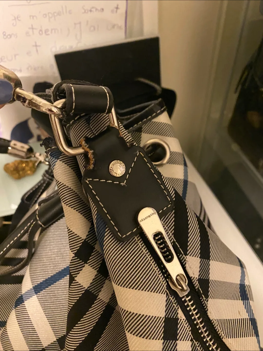 Burberry Blue Label  Checkered vintage  bucket bag image indicator(8)