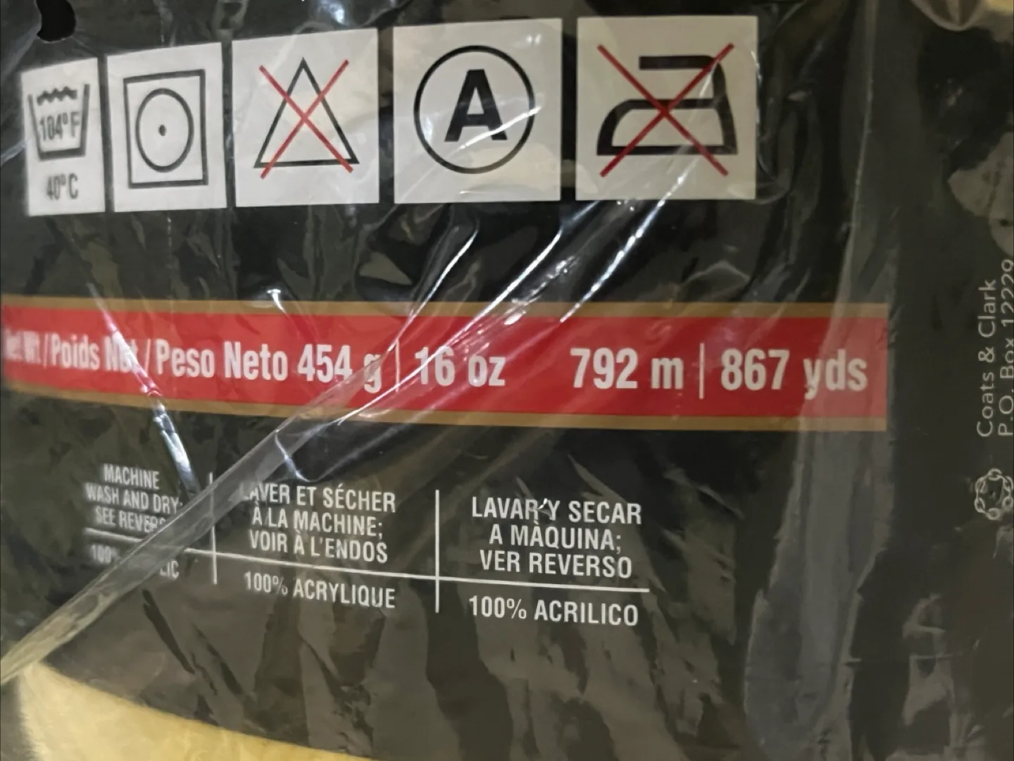 NEW -Red Heart Comfort Yarn - Yellow- 16 oz image indicator(3)