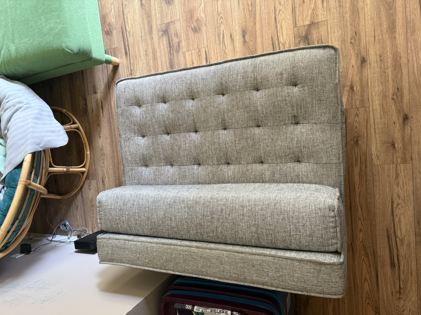 Tufted Armless Couch - photo 2