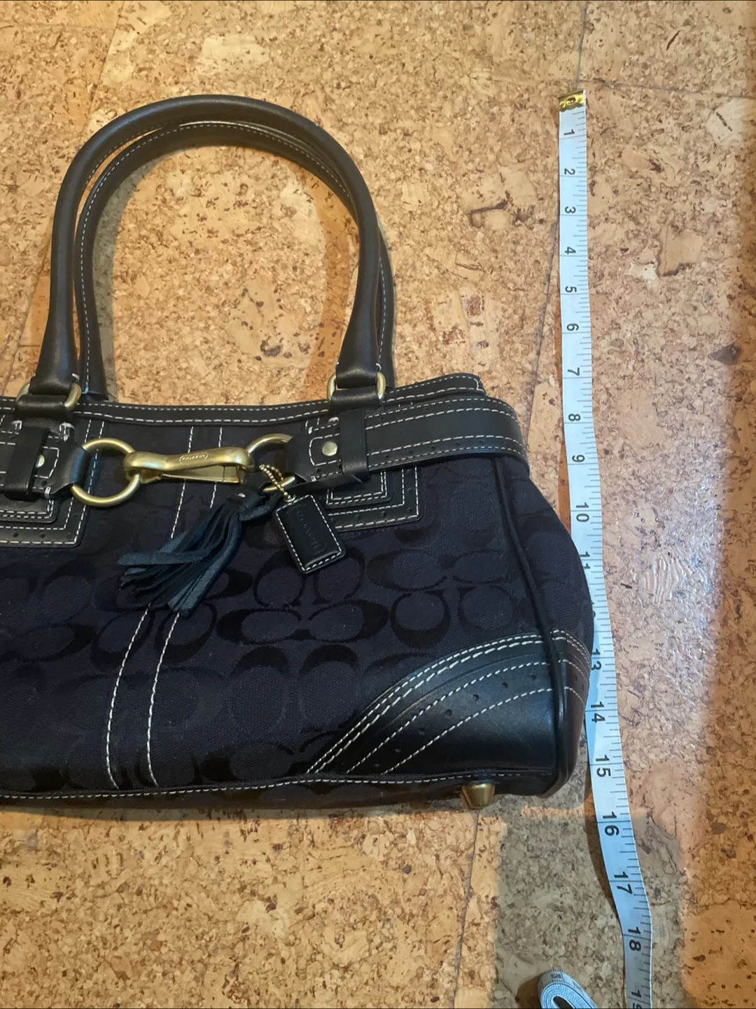 Coach Black Signature Handbag image indicator(5)
