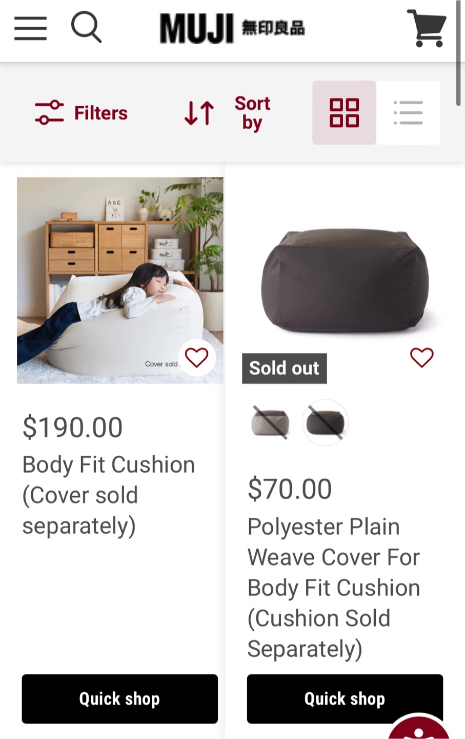 MUJI Bean Bag Body Fit Cushion - photo 2