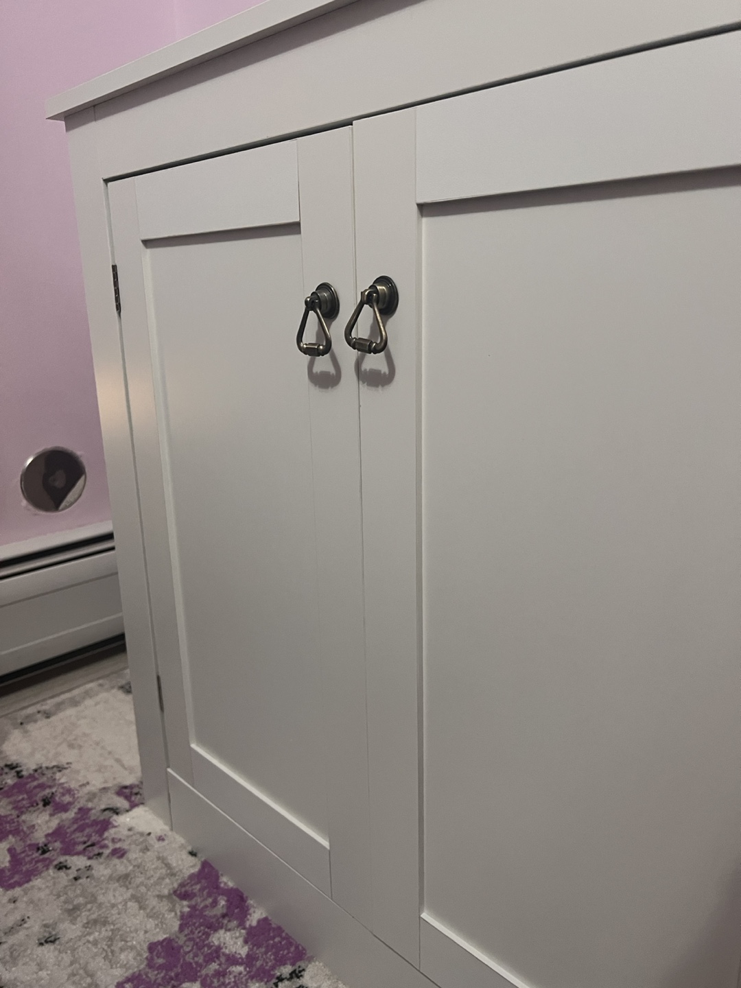 White Storage Cabinet with Doors - photo 4