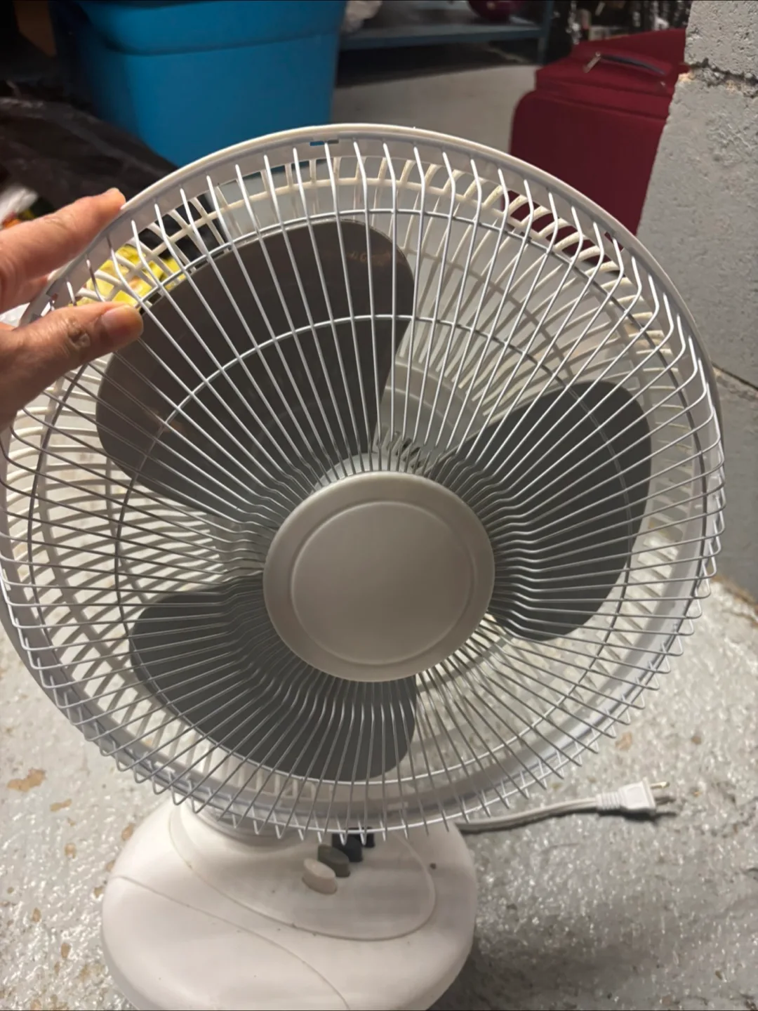 White electric fan thumbnail