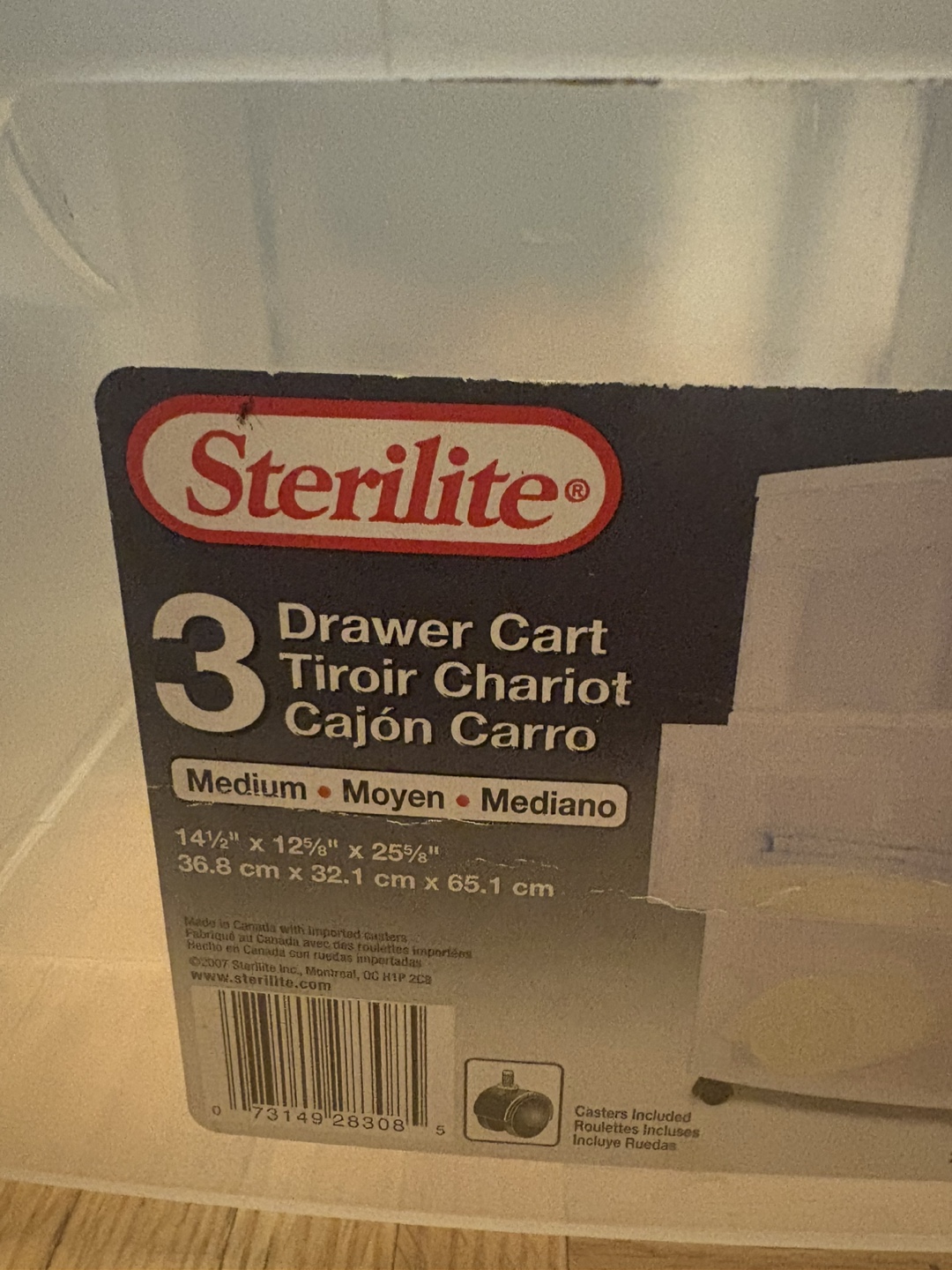 Sterilite 3-Drawer Cart - photo 2