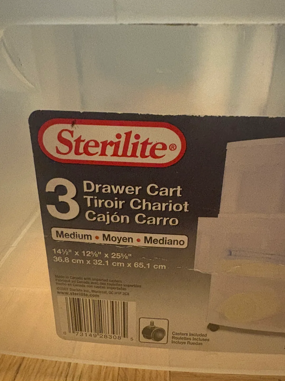 Sterilite 3-Drawer Cart image indicator(2)