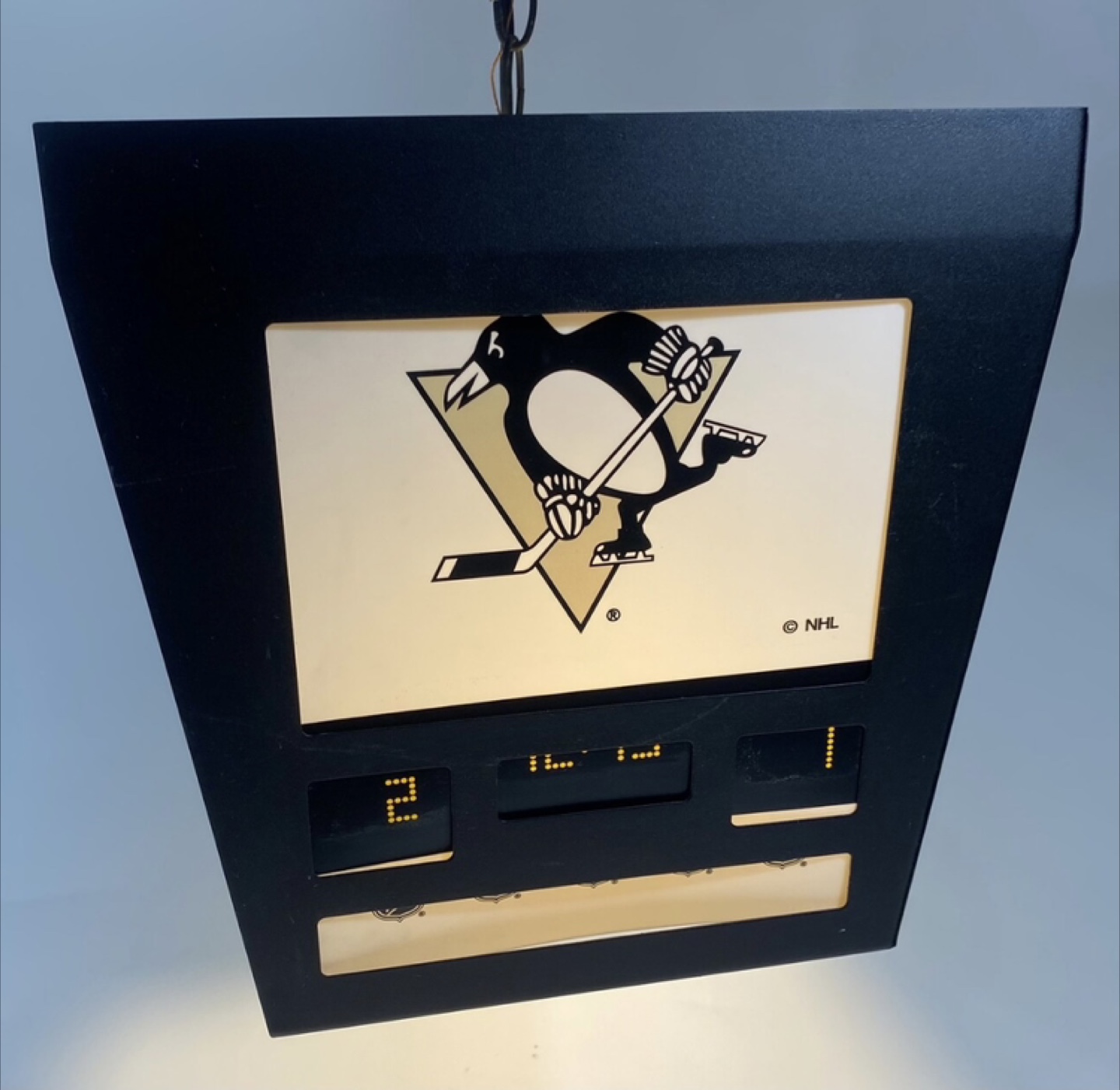 Rare Pittsburgh Penguins Ceiling Light Fixture