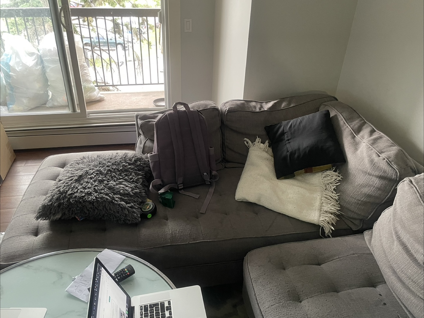 L-Shaped Sofa, Chair and wooden table - photo 4