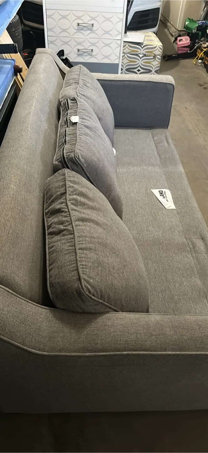 Grey Couch with Pillows thumbnail