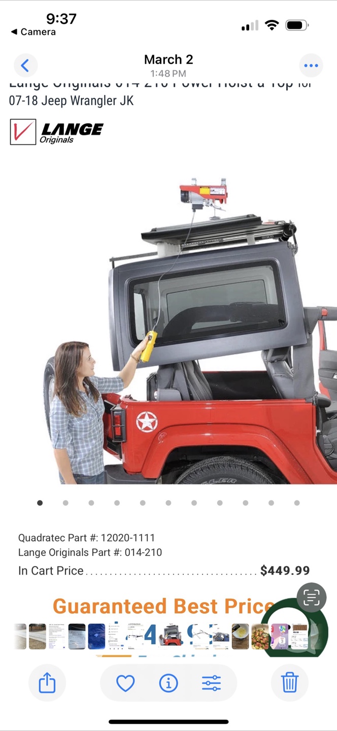 Jeep Lange top automatic lift - photo 3