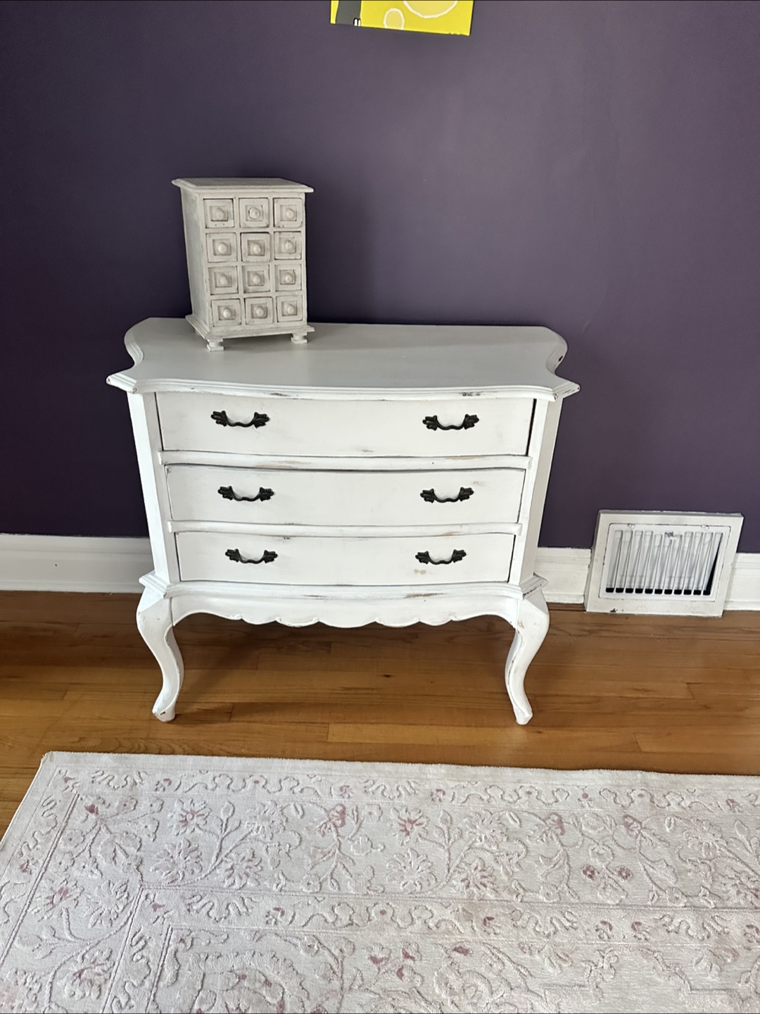 White painted chest