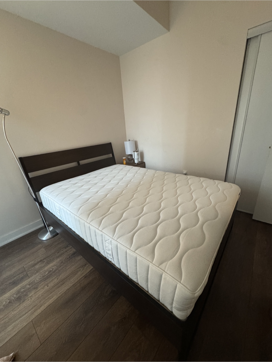 Ikea double bed frame with mattress - photo 3