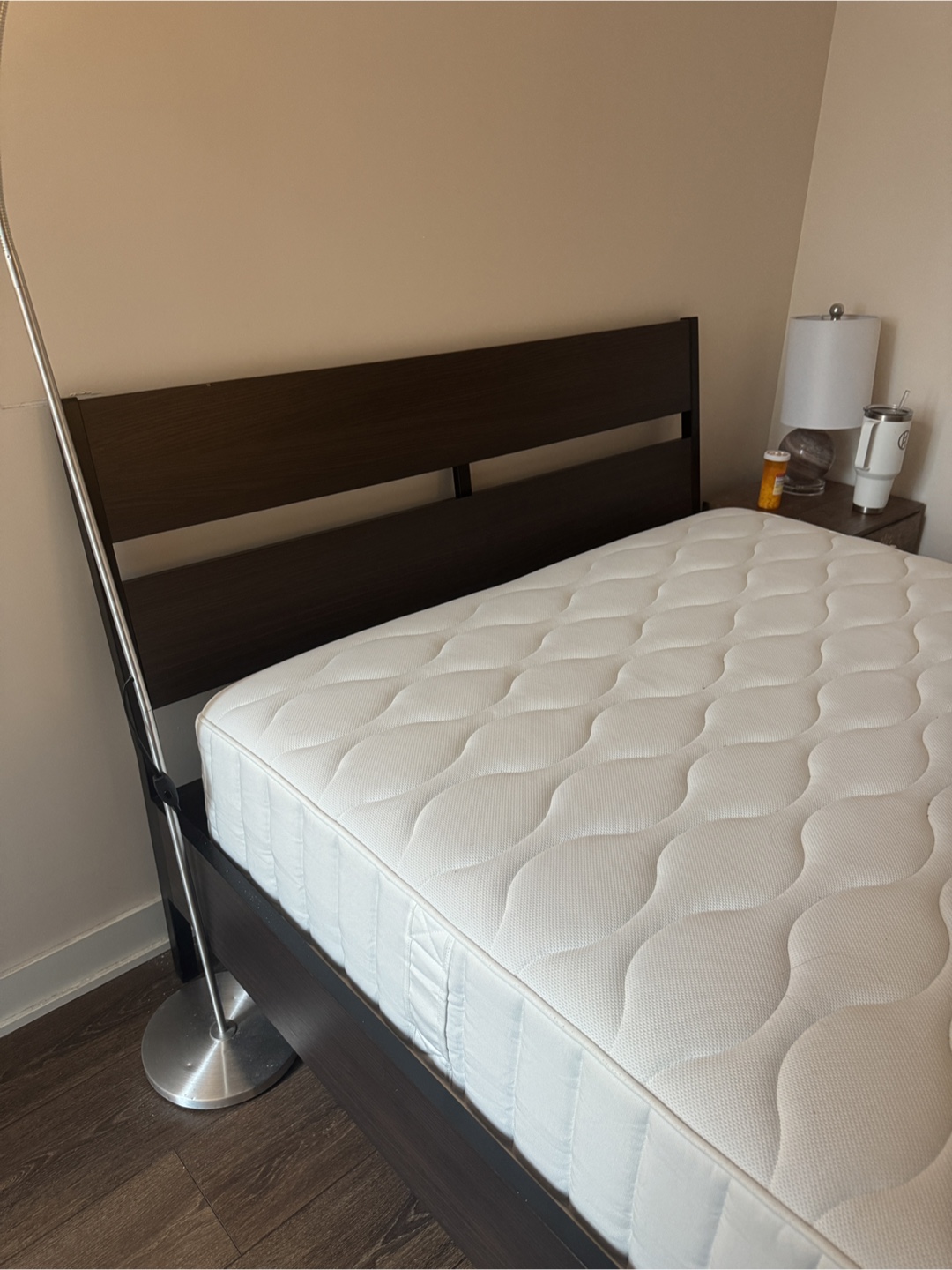 Ikea double bed frame with mattress - photo 4