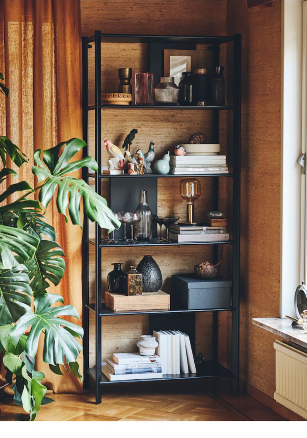 Black Metal Shelving Unit - photo 4