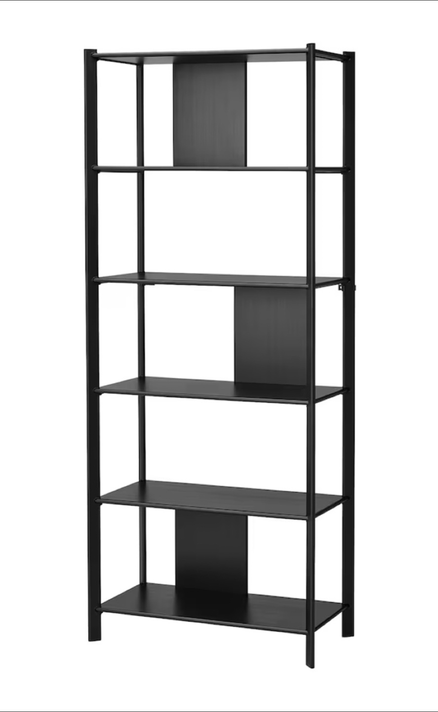 Black Metal Shelving Unit