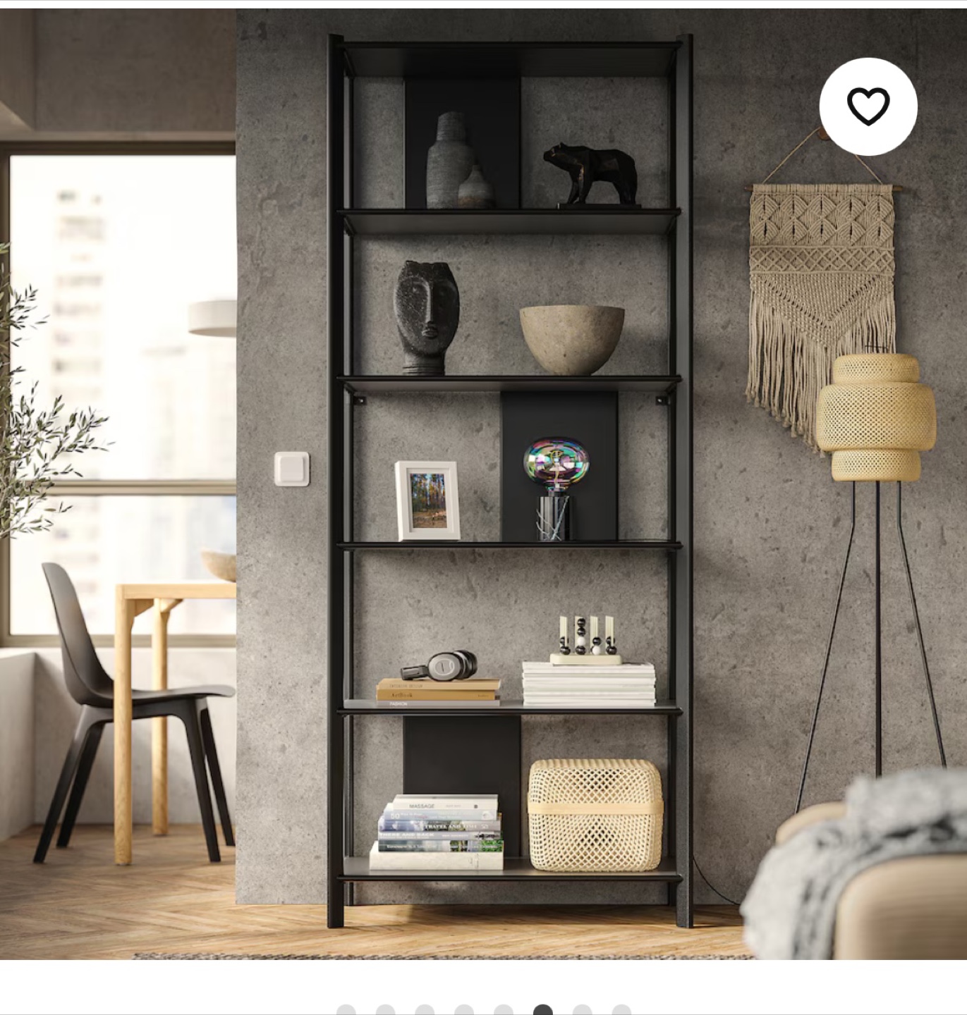 Black Metal Shelving Unit - photo 2
