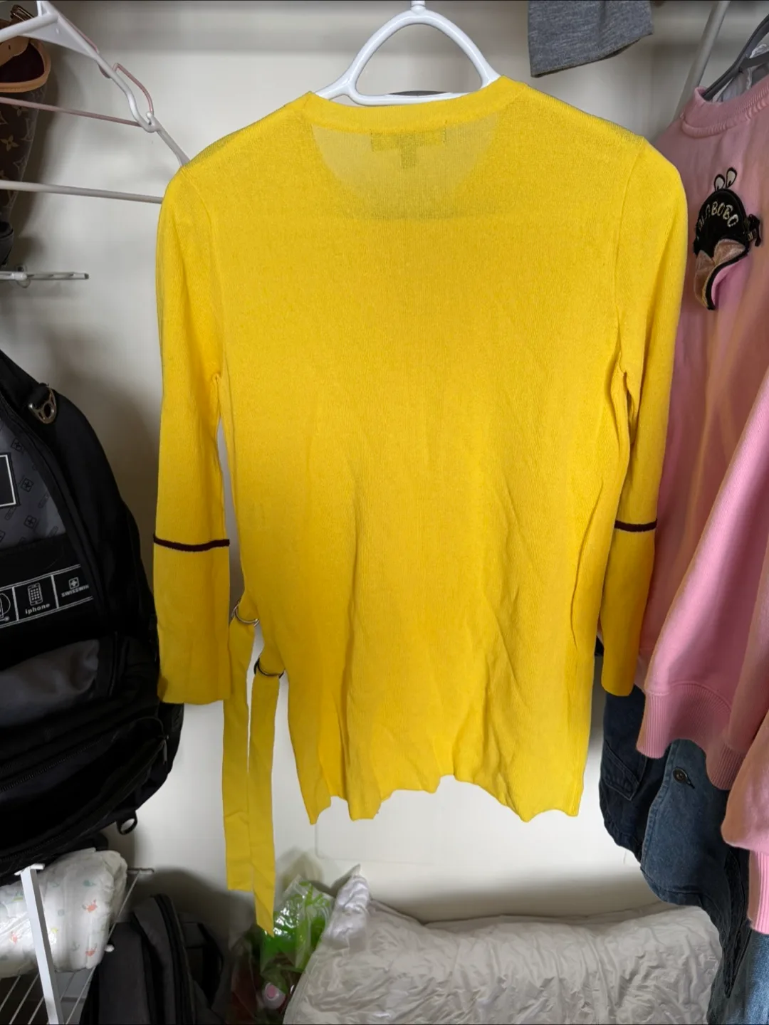 Bright yellow long sleeve sweater image indicator(2)