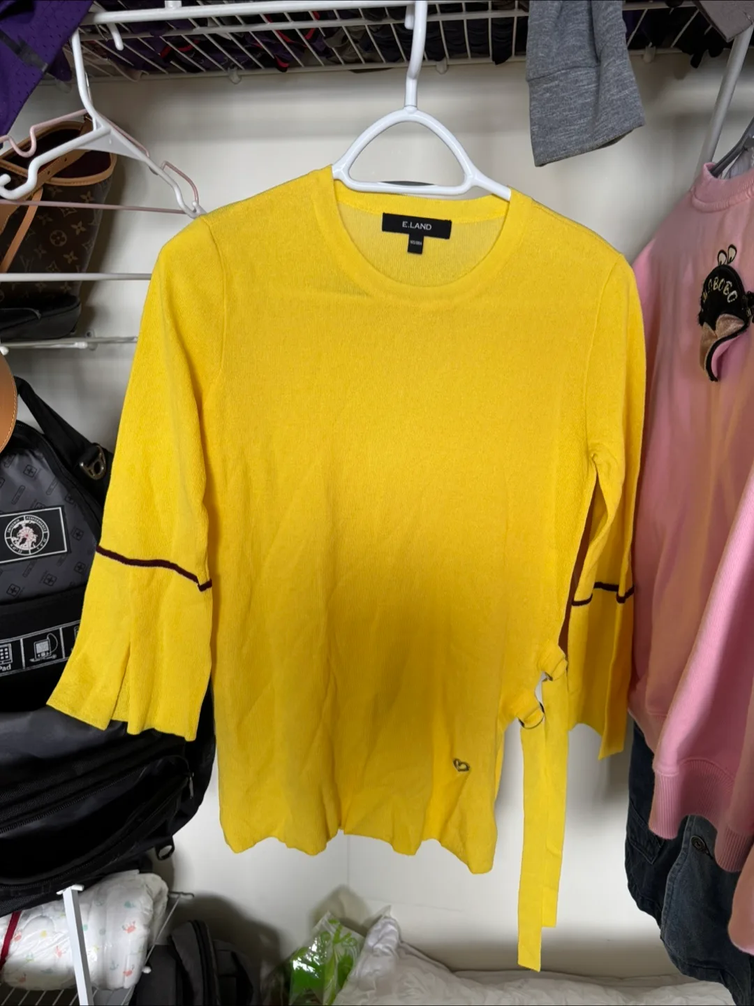 Bright yellow long sleeve sweater thumbnail