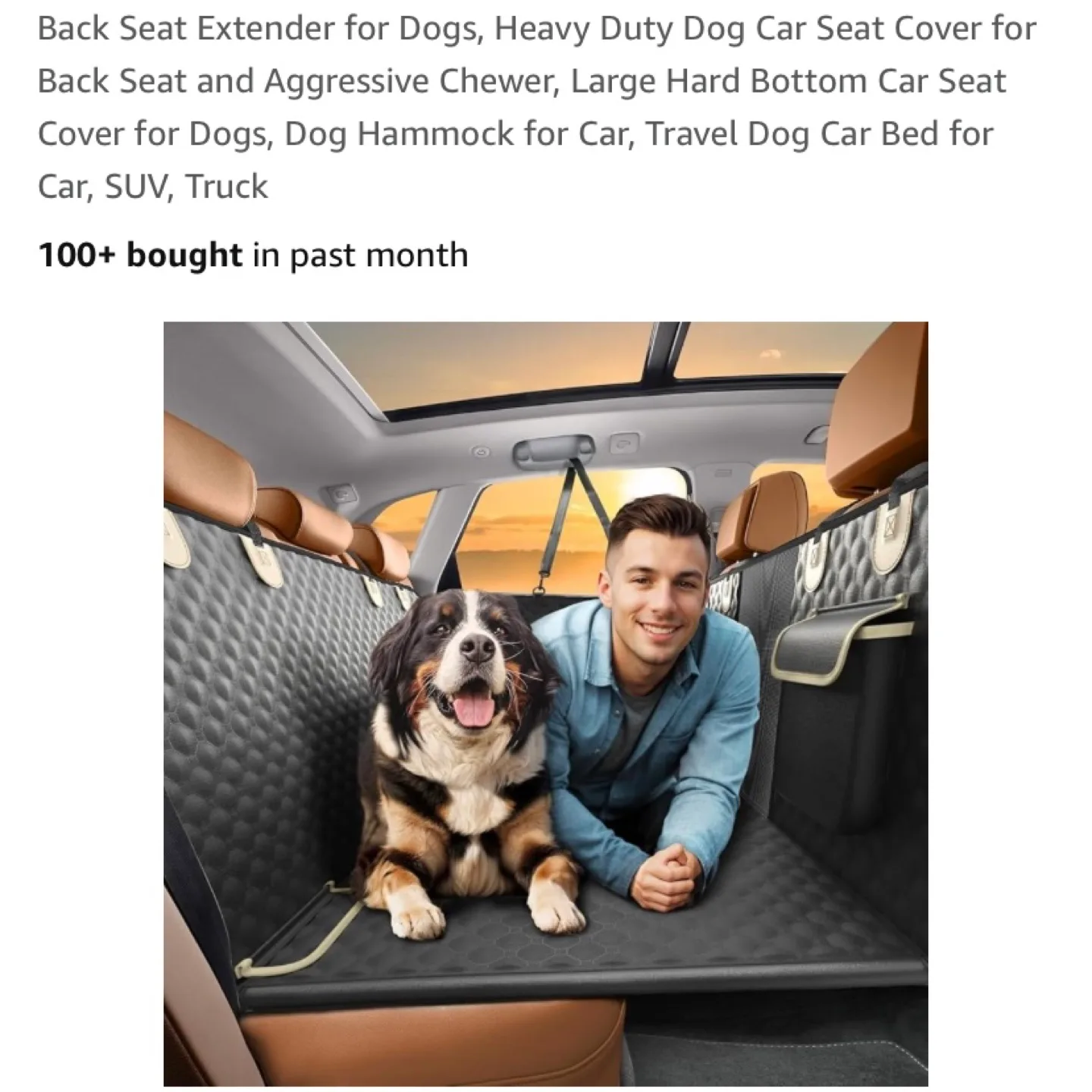 New Heavy Duty Back Seat Extender for Dogs Cargo Cover thumbnail