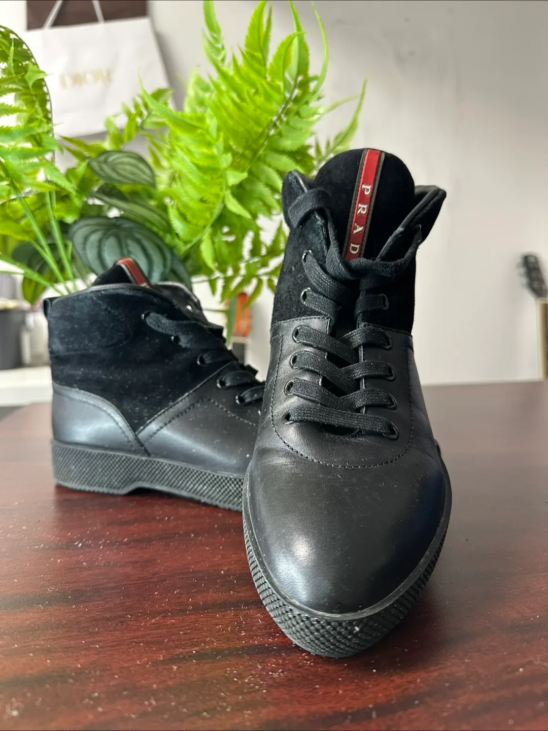 Prada Black High Top Sneakers image indicator(2)