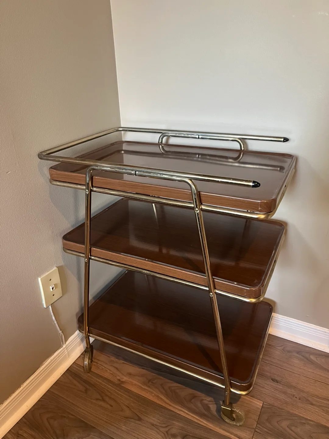 Vintage MCM bar cart thumbnail