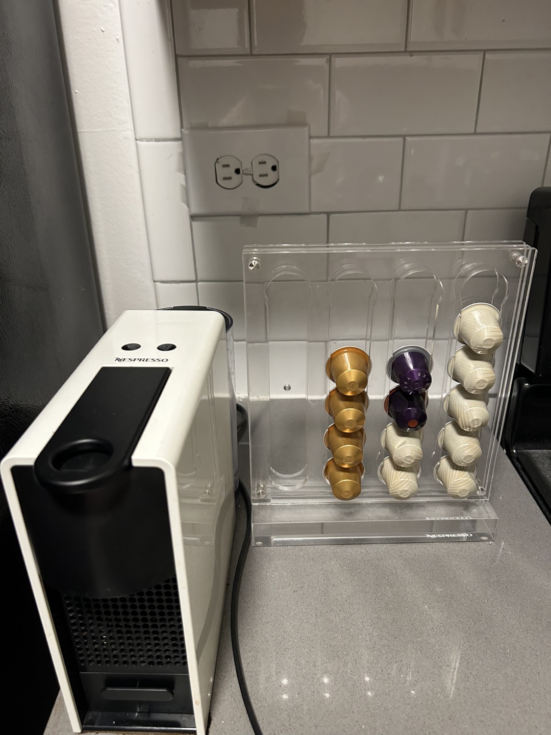 Nespresso Coffee Machine and Capsule Holder