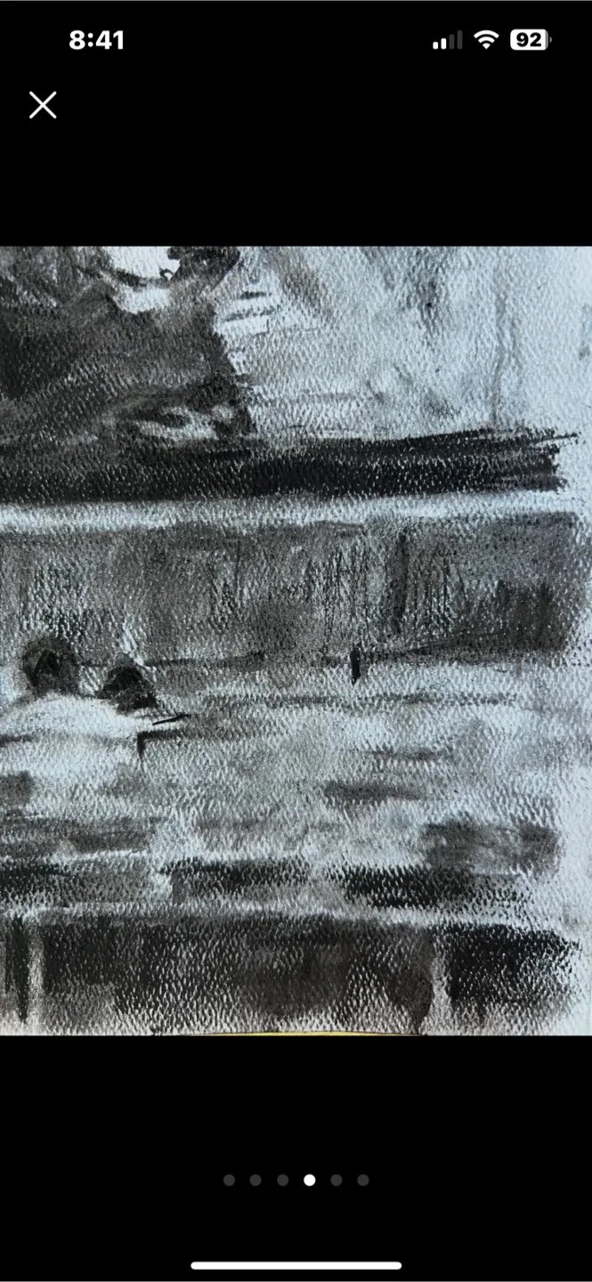 “Silverscreen Stories” Original Charcoal Painting image indicator(4)